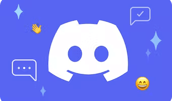 Card with Discord icon