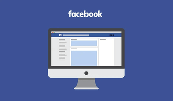 Card with Facebook graphic