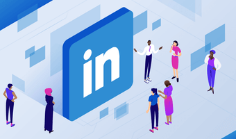 Card with LinkedIn graphic