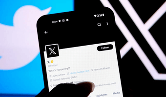 Card with Twitter graphic