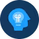 Head icon with light bulb