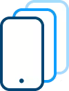 Triple phone icon